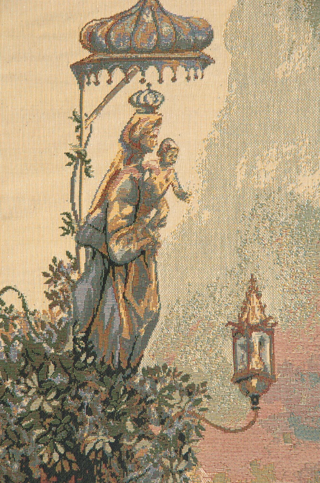 Góndola al atardecer Venecia paisaje tapiz italiano arte de pared colgante 26x19 pulgadas Foto 4 de 4