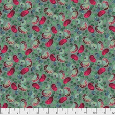 Martha Negley Veggies PWMN002 Peas  Beans Dark Cotton Fabric by The Yard