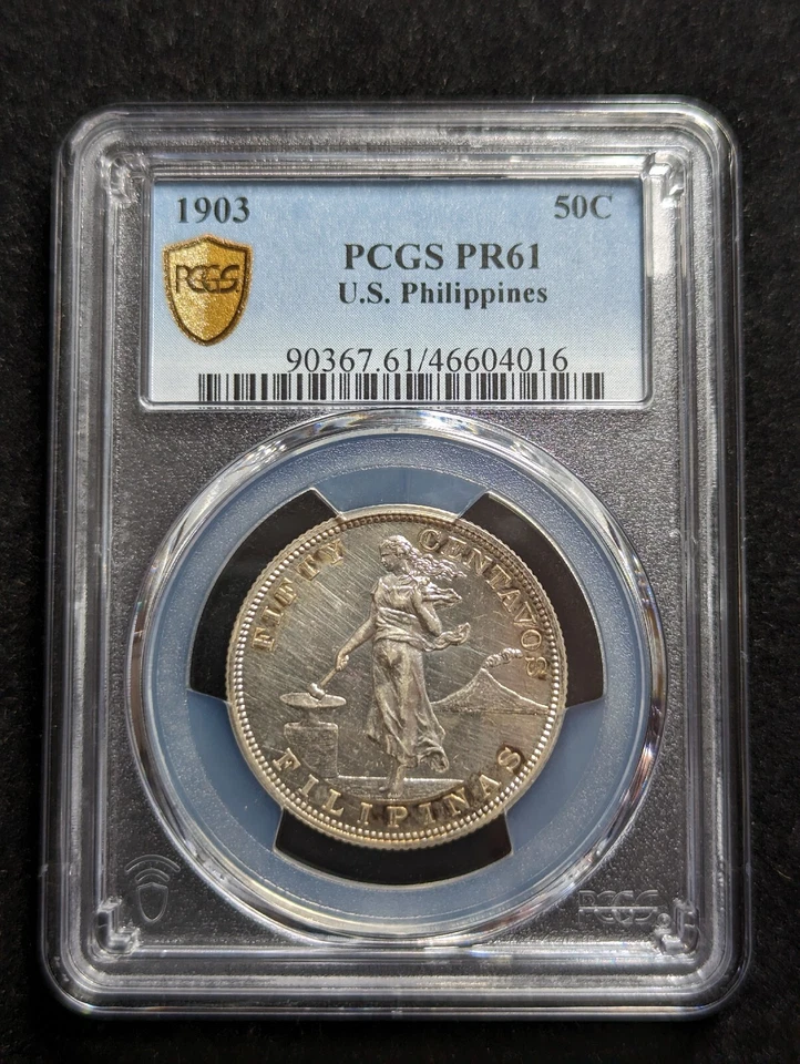 1903 Proof 50 Centavos 50C PCGS PR61 U.S. Philippines 90367.61/46604016 - Image 3 of 4