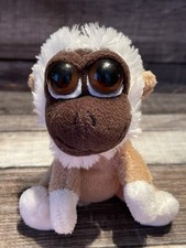 RUSS BERRIE KIMBO PLUSH MONKEY STUFFED ANIMAL BIG EYES GUC BEANBAG 5" TALL MINI