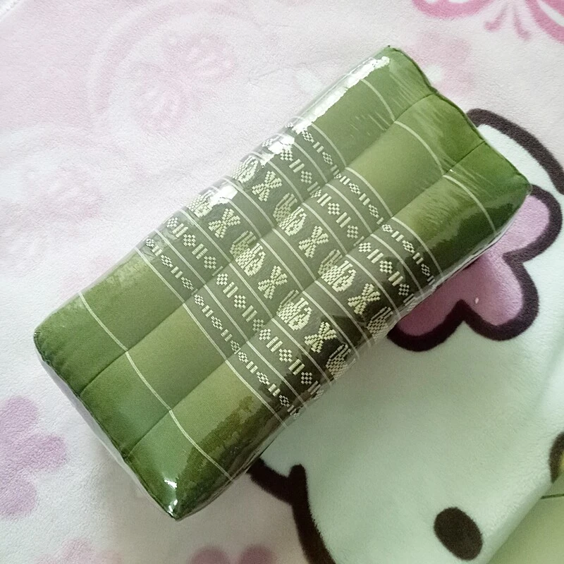 Almohada de algodón tailandés cojín yoga reposacabezas meditación kapok 100% verde nuevo Foto 4 de 4