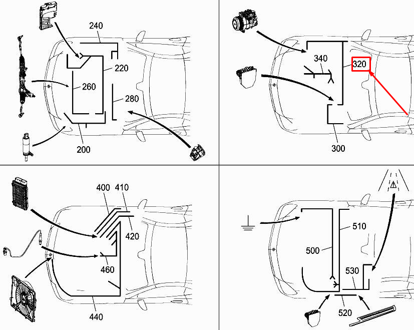 NOUVEAU CÂBLAGE D'ACCOUPLEMENT MAGNÉTIQUE MERCEDES-BENZ SLK R172 A1725401300