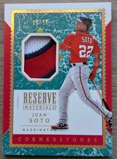 2019 Panini Chronicles Juan Soto Cornerstones Reserve Materials Patch Marble /10