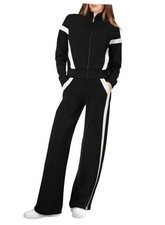 Lounge Sets for Women 2025 Sweatsuit 2 Piece Outfits Medium Black white