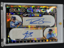 2025 Leaf Optichrome Duo Chrome Auto Theo Gillen/Tre Morgan Gold Cracked Ice 1/1