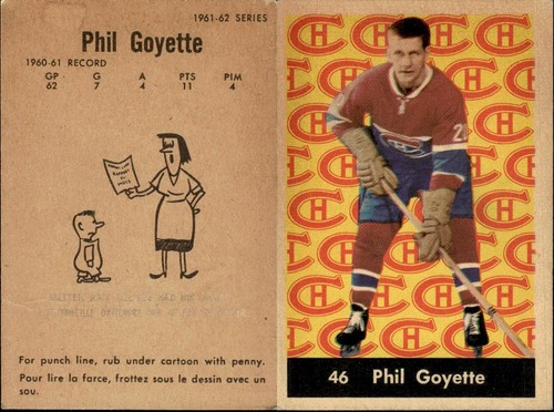 Phil Goyette #46 1961 Parkhurst card