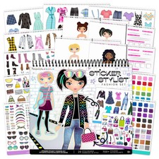 Sticker Stylist Designer Kit for Girls - Kids Sticker By Number Book For Girl...