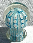 Vintage MURANO Millefiori Art Glass Paperweight Pedestal FLOWER Italy Large 4.5”