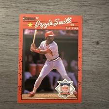 Ozzie Smith 1990 Donruss # 710 Error Card. No Period After Inc.