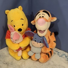 Disney Winnie The Pooh Plush Bundle Pooh Tigger Piglet Eeyore Stuffed Animal Lot