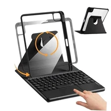  Touchpad Keyboard Case for iPad Air 11"(M3/M2)/Air5/Air4/Pro 11 Rotate-Black