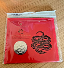 Royal Mint 2025 Lunar Year of the Snake UK £5 BU Coin Sealed Pack, Five Pound
