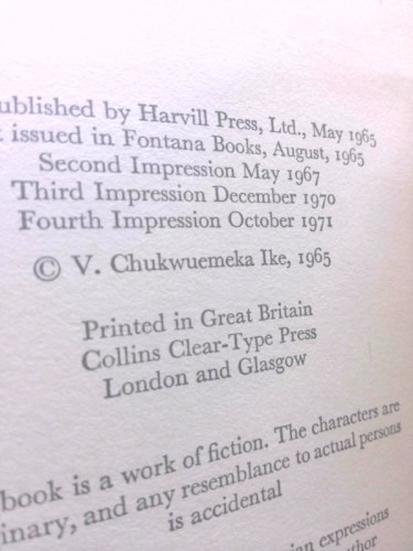 Toads for Supper (Fontana Modern Novels) by vincent chukwuemeka ike