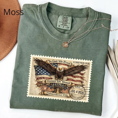Patriotic Eagle Stamp We The Comfort Tee