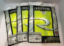 3 Pk, 3X LARGE YELLOW High Visibility Safety Shirt Mens