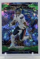 Stefon Diggs 2024 Prizm #9 Fireworks Green Prizm Buffalo Bills NFL