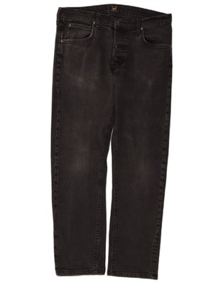 Lee Herren Daren Straight Jeans W33 L29 Schwarz Baumwolle BZ07