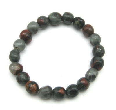 Nugget-Armband kleine Steine Jaspis Vulkanjaspis 10-12 mm