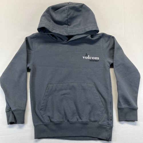 Volcom Stone Hoodie Youth Gray Pullover Sweatshirt- Check Measurements