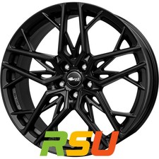 Brock B44 satin-black matt-lackiert 8.5x19" ET42 LK5 112 ML 66.6 Alufelgen 19...
