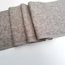 Gray Arabesque E 6.5x36 Vintage Oshima Tsumugi Japanese Kimono Fabric OV44