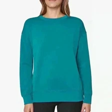 Mondetta Activewear Mid-weight Crewneck Sweatshirt Teal Womens Medium EUC
