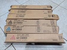 RICOH MPC 6003/6004 OEM TONER. FULL SET PLUS 2 EXTRA YELLOW.