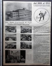 FISARMONICA SANTE CRUCIANELLI - CASTELFIDARDO - pubblicità 1953 - 47x35 cm ca