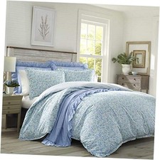 - Duvet Cover Set, Reversible Cotton Bedding with Matching Shams, Queen