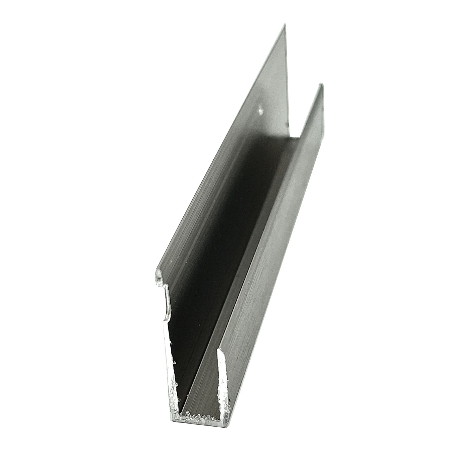 CRL D645BN Brushed Nickel 1/4" Deep Nose Aluminum J-Channel 144" Stock Length