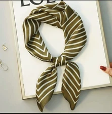 100% Pure Silk Square Scarf Women Silk Neckerchief Bandanna Hair Scarf 21"x21"