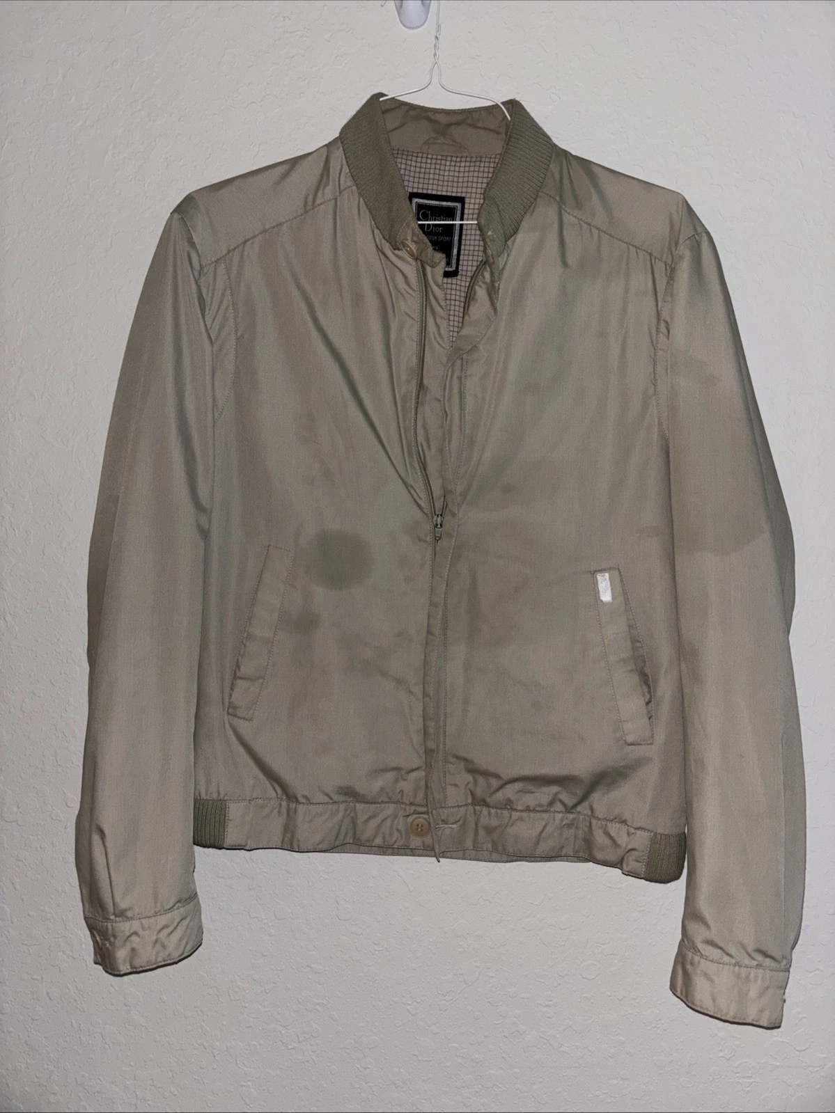 Christian Dior Monsieur Sport Giacca Bomber Uomo Vintage Marrone Taglia 40R