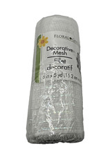 Floral Garden Holiday Decorative Mesh   White   6  x 5 yd   NEW