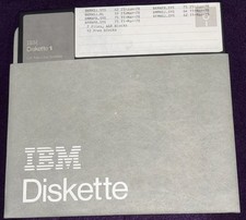 Vintage IBM 1 - 8" User Diskette One Disk w/Sleeve Label W/wear Original 1978