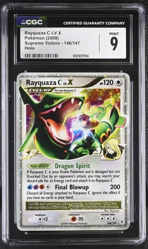 CGC 9 MINT Rayquaza C LV.X 2009 Supreme Victors 146/147 Holo Pokemon Card
