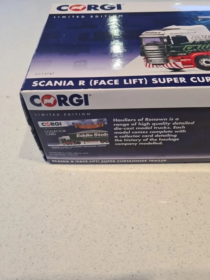 CORGI CC13747  Scania R (FACE LIFT) SUPER CURTAINSIDE  'EDDIE STOBART LTD' Mint  - Image 3 of 4
