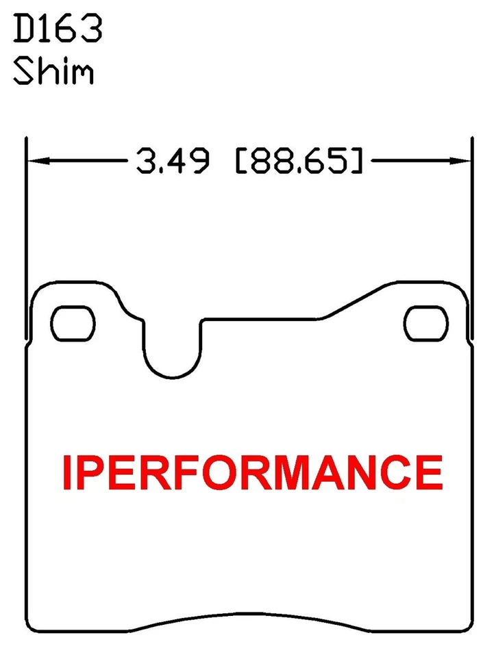 Pastilha de freio de titânio calço protetor térmico conjunto para Maserati 425 1986-1987; dianteiro - Imagem 3 de 3