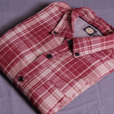 Element Skateboards Red Plaid Long Sleeve Shirt Mens Large Skater Skating