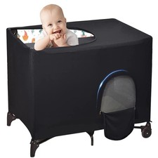 Blackout Crib Canopy Cover Stretchy Breathable Travel Netting Tent and Shade ...