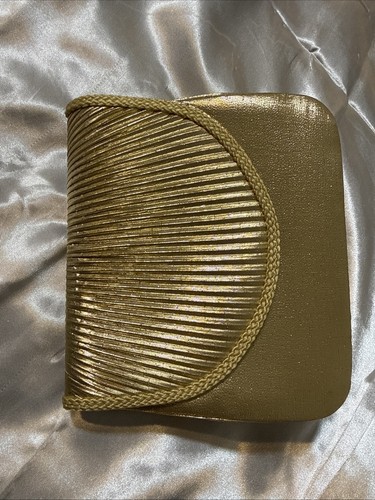 Purse Warren Reed gold metallic Clutch Purse