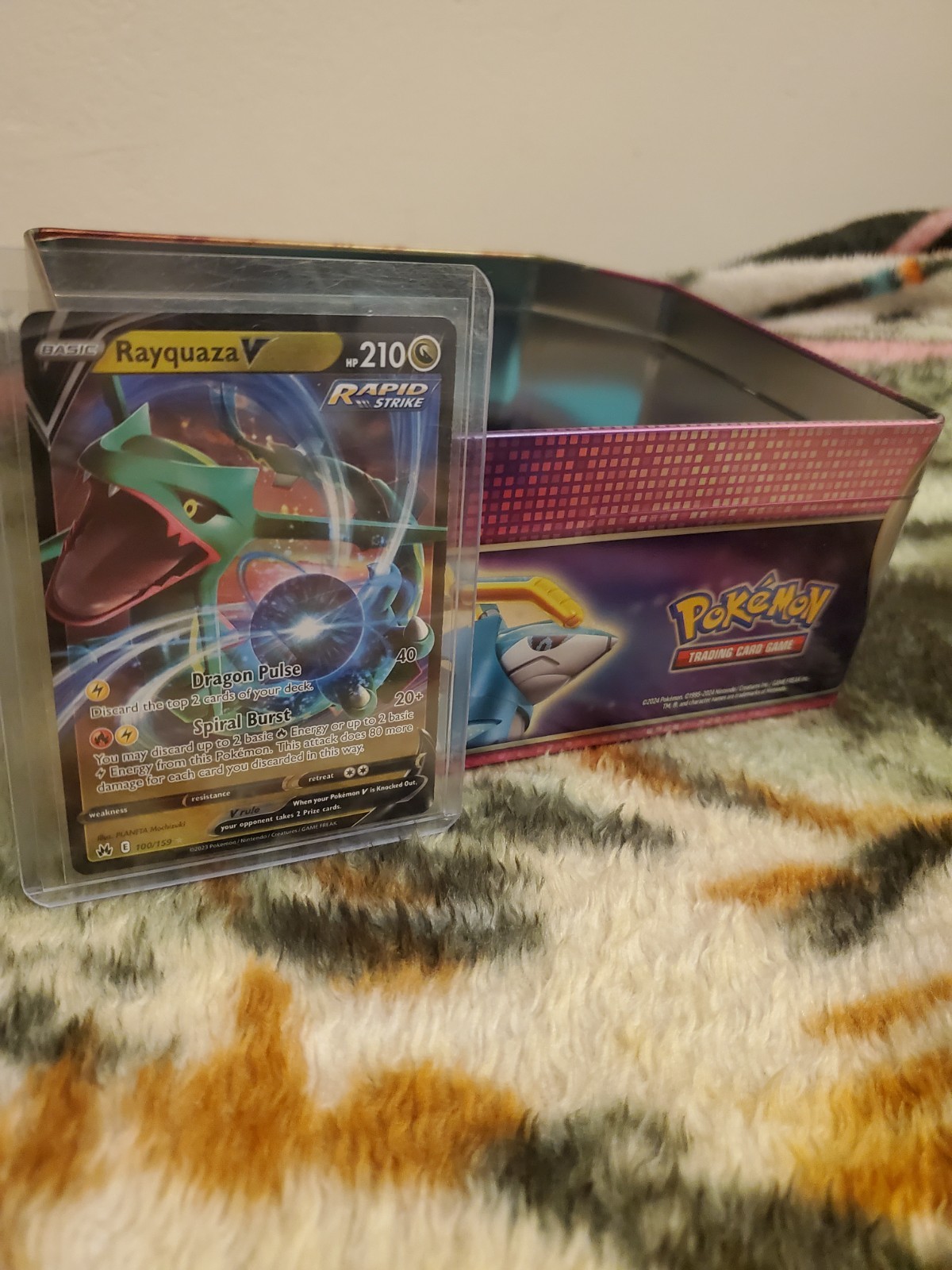 Pokemon TCG Rayquaza V Crown Zenith Card 100/159 NM Condition