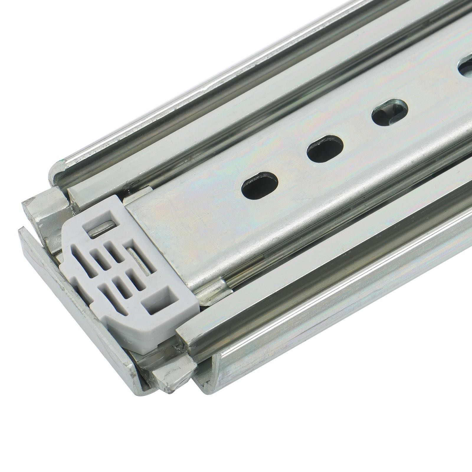 1 Pair Locking Drawer Slides 48 Inch Lock & Full Extension 500 lbs Load Capacity