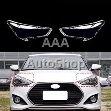 Headlight Lens Cover Housing+Sealant Glue Pair For Hyundai Veloster 2012-2017