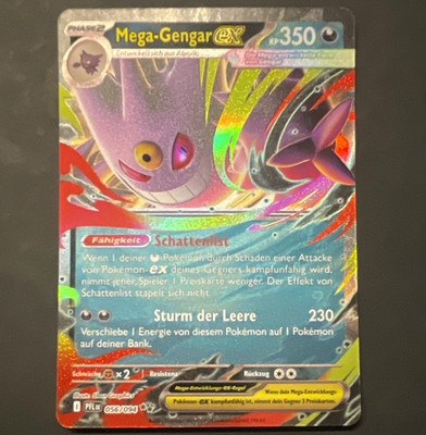 Pokémon TCG Mega-Gengar EX 056/094 KP 350 Phantomkräfte Holo Deutsch