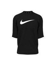 Nike Big Boys Solid Short Sleeves Hydroguard Rashguard - Black Size Large
