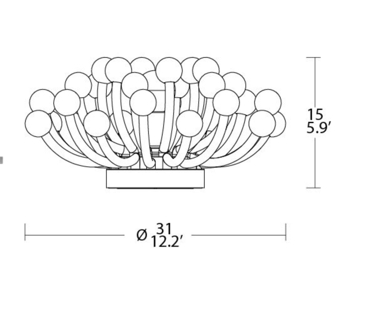 Valenti Luce Pistillino Lamp Chrome Silver - 1970s Classic Design