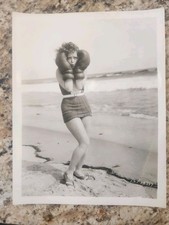 CLARA BOW Original Photo Beach  PORTRAIT Rare '20s Unseen Before Swimsuit