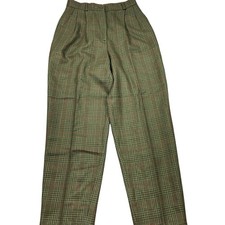 Vintage wool 90s Jennifer Moore houndstooth high waist pleated trousers 26x30
