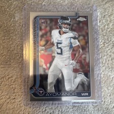 Topps 2025 Chrome Rookie Elic Ayomanor #336 Tennessee Titans Football NFL