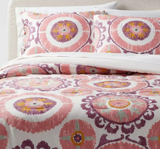 Threshold Comforter Set Cotton Sateen Boho Suzani Medal Full/Queen NEW